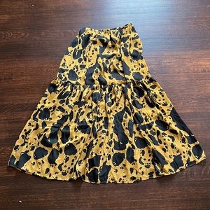 Anthropologie Yellow and Black Maxi Skirt